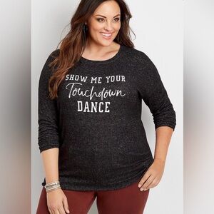 Maurices Soft Long Sleeve Shirt Football Show Me Your Touchdown Dance XL